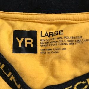 Men’s yellow cotton short sleeve t shirt